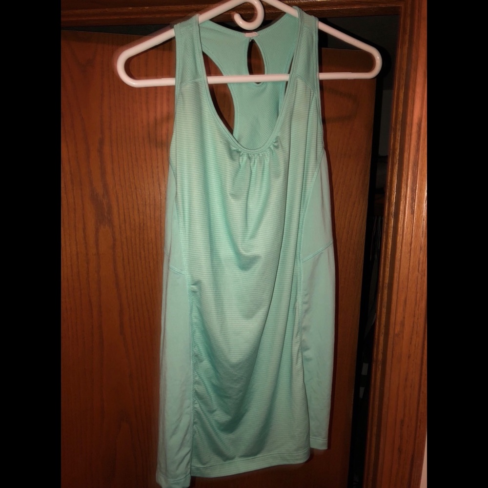 Danskin Teal Workout Tank top with built-in bra.